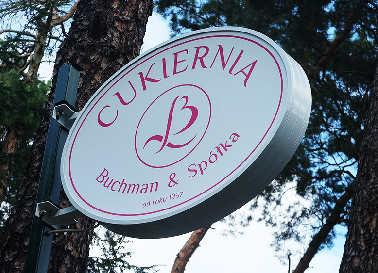 elegancki kaseton dla cukierni