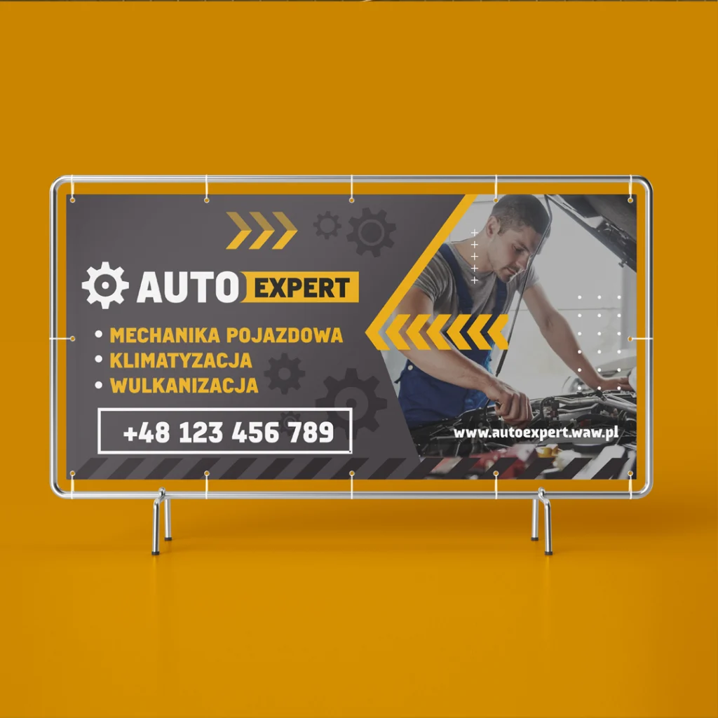 baner reklamowy dla mechanika