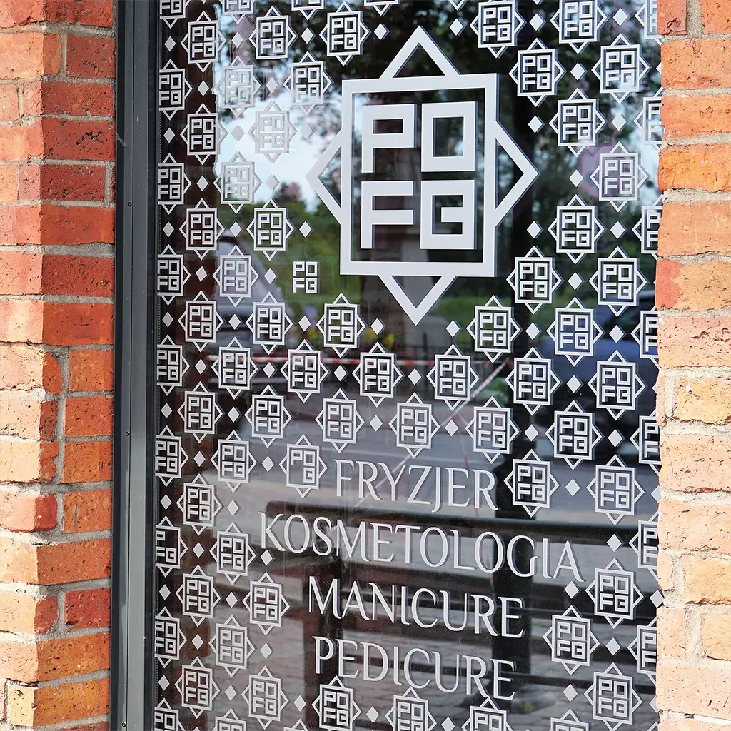 oklejanie witryn folią szronioną